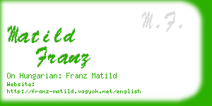 matild franz business card